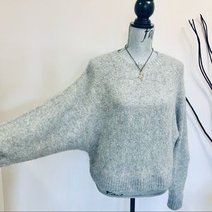 Light grey balloon cozy sweater
